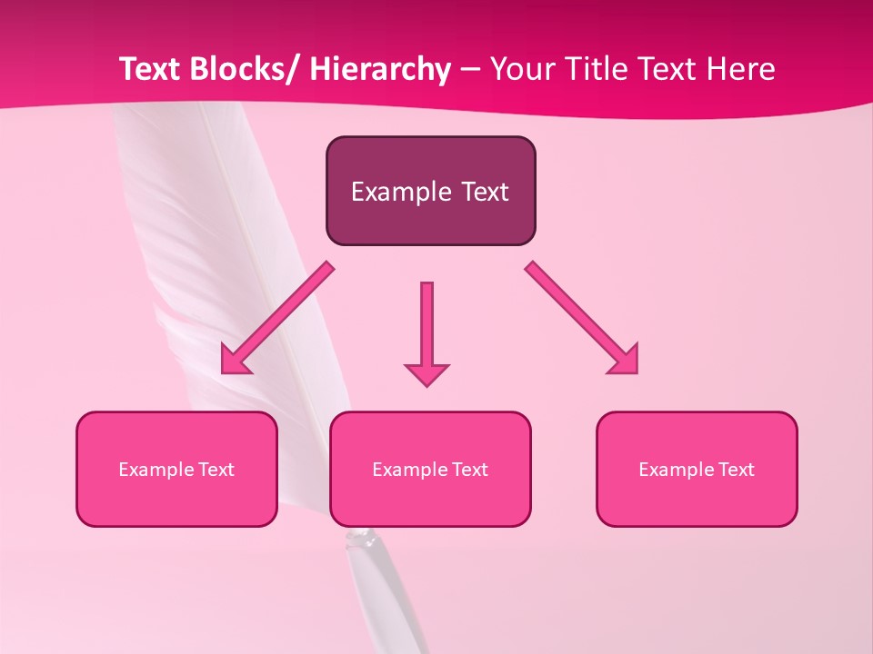 Quill Pen Isolated On Purple Background PowerPoint Template