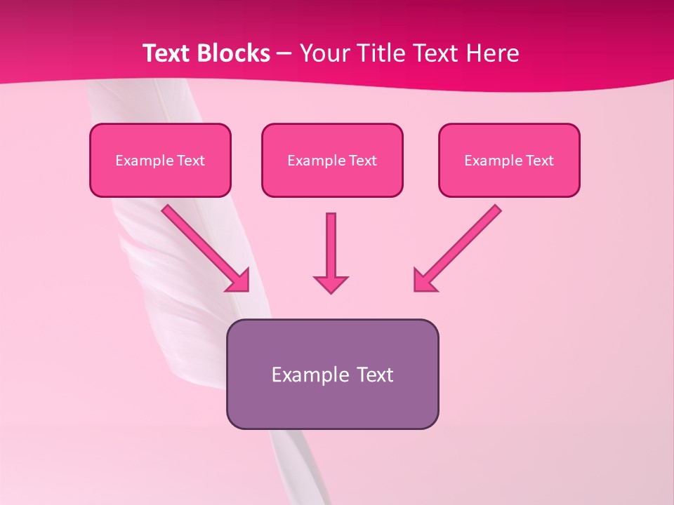 Quill Pen Isolated On Purple Background PowerPoint Template