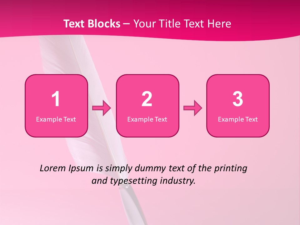 Quill Pen Isolated On Purple Background PowerPoint Template