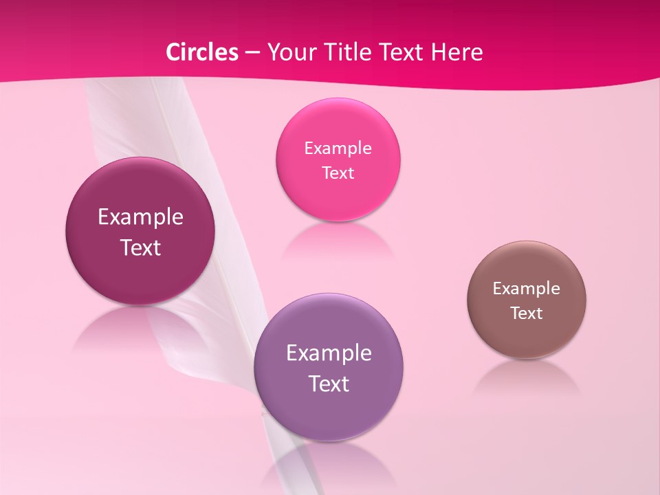 Quill Pen Isolated On Purple Background PowerPoint Template