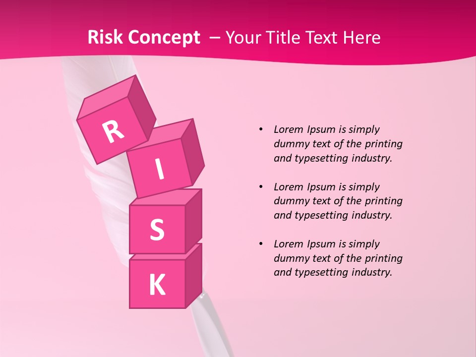 Quill Pen Isolated On Purple Background PowerPoint Template