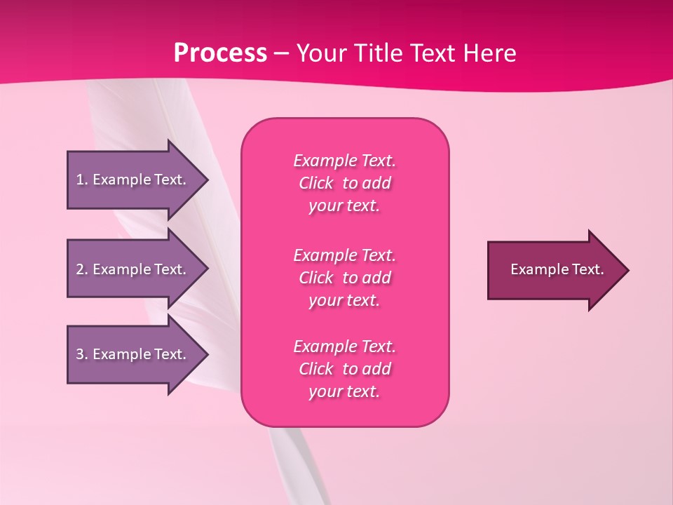 Quill Pen Isolated On Purple Background PowerPoint Template