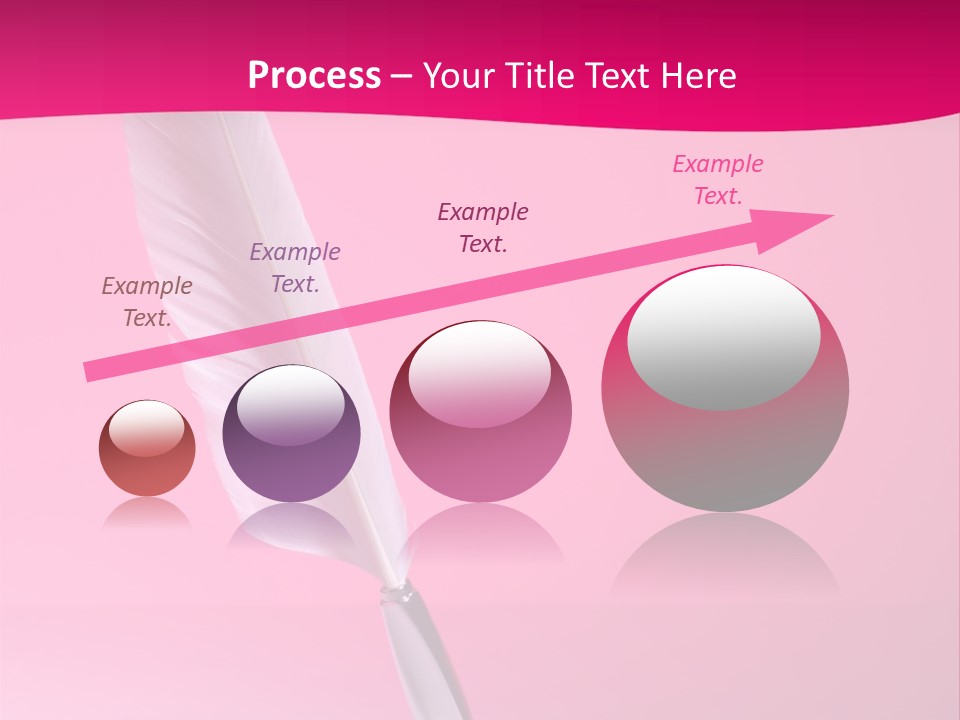 Quill Pen Isolated On Purple Background PowerPoint Template