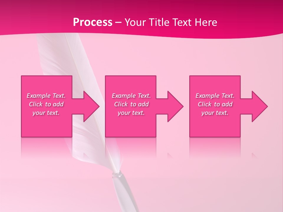 Quill Pen Isolated On Purple Background PowerPoint Template