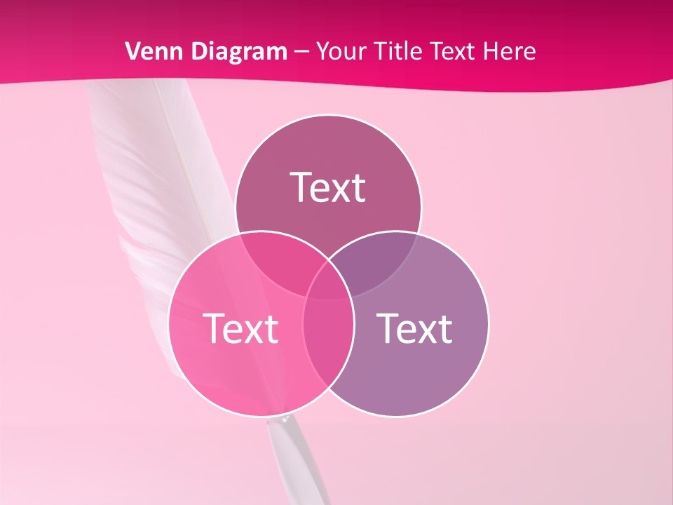 Quill Pen Isolated On Purple Background PowerPoint Template