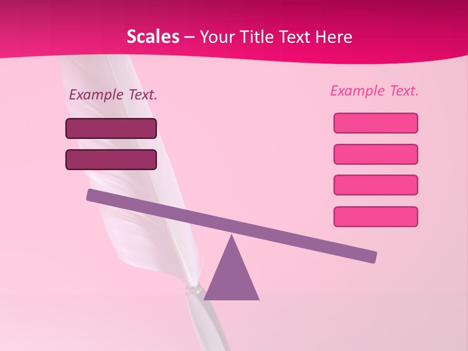 Quill Pen Isolated On Purple Background PowerPoint Template