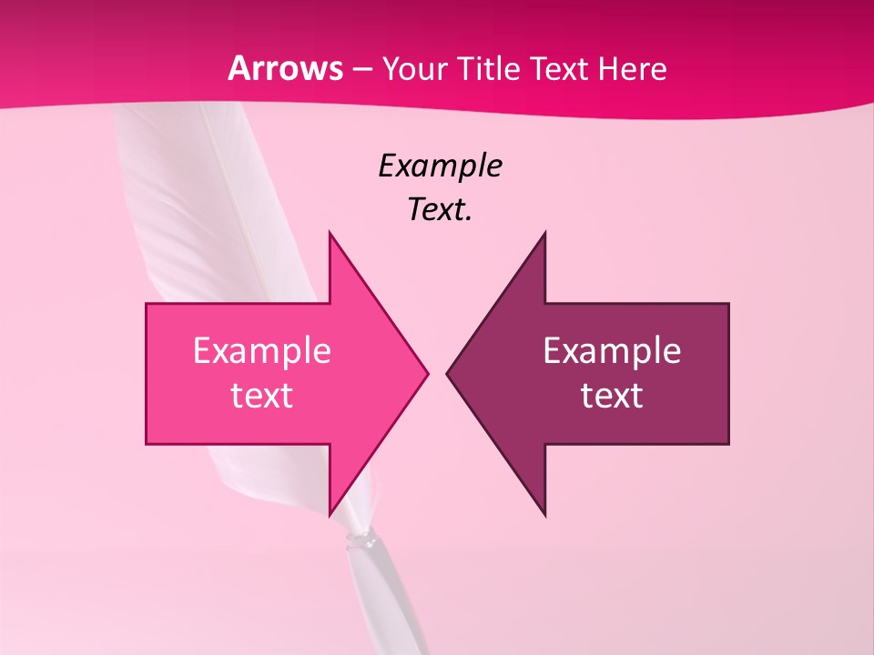 Quill Pen Isolated On Purple Background PowerPoint Template