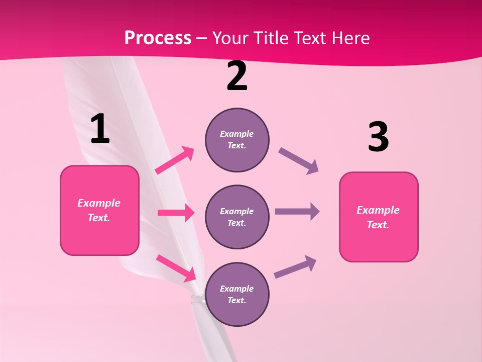 Quill Pen Isolated On Purple Background PowerPoint Template