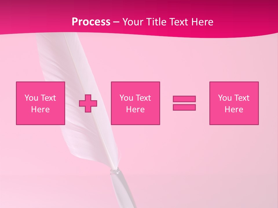 Quill Pen Isolated On Purple Background PowerPoint Template