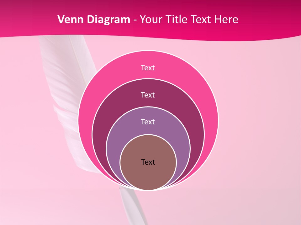 Quill Pen Isolated On Purple Background PowerPoint Template