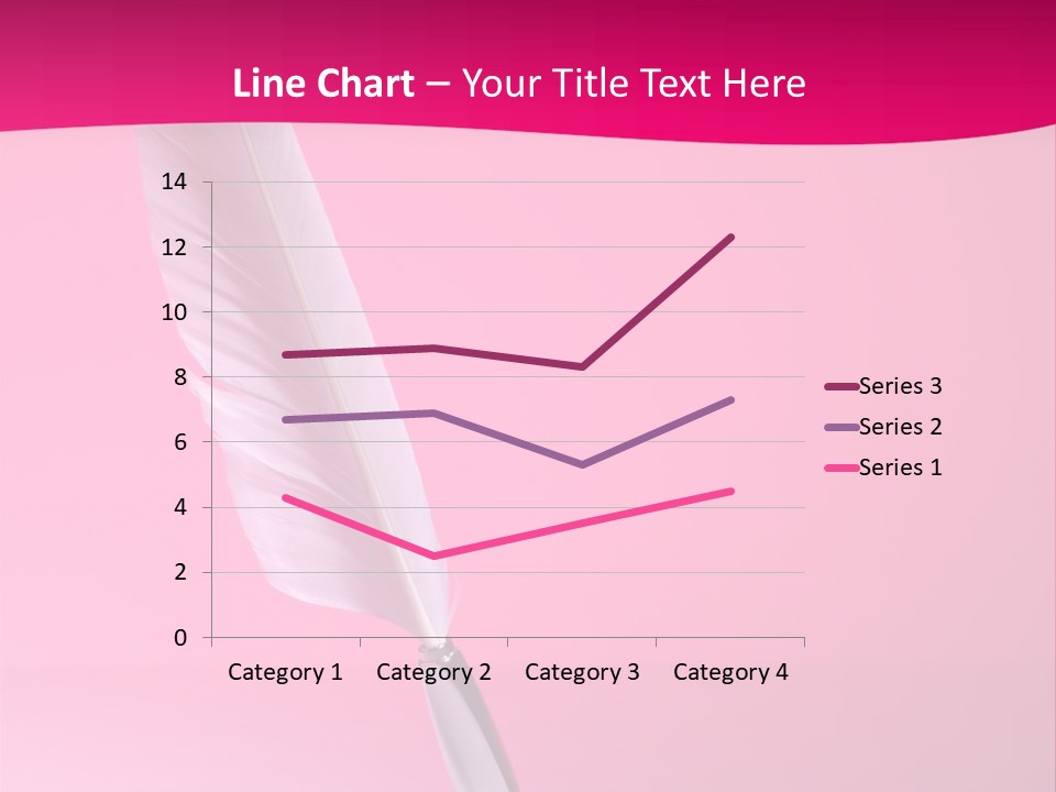 Quill Pen Isolated On Purple Background PowerPoint Template