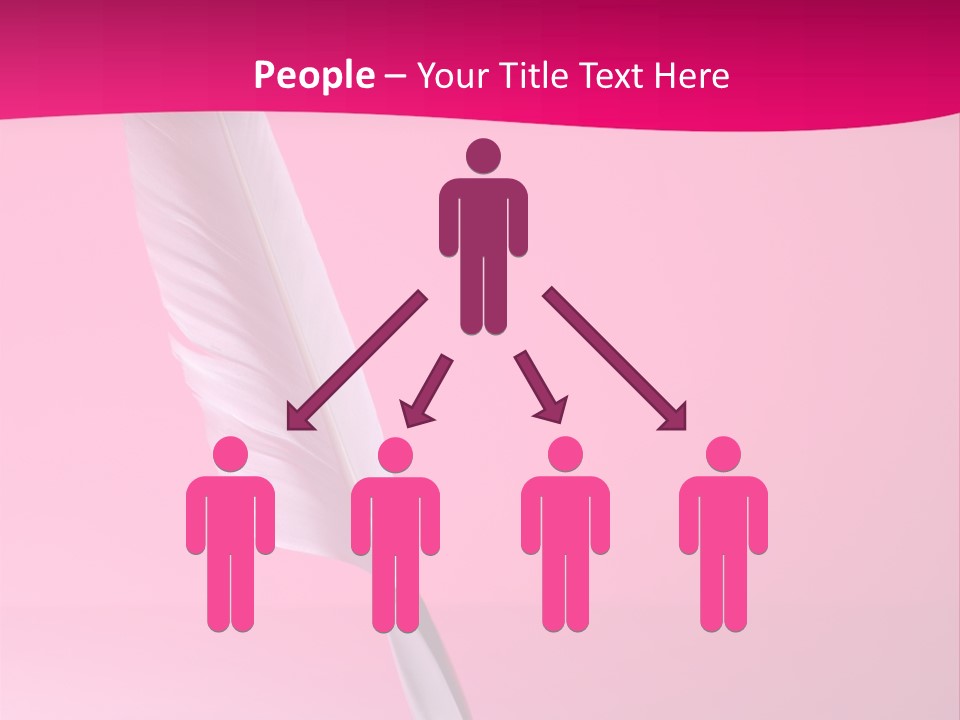 Quill Pen Isolated On Purple Background PowerPoint Template