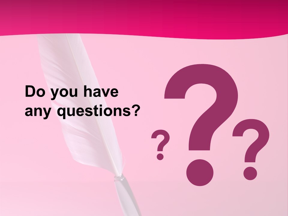 Quill Pen Isolated On Purple Background PowerPoint Template