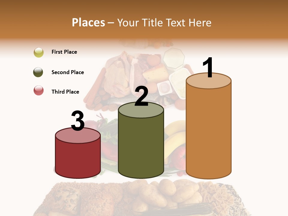 Food Pyramid Isolated On White Background PowerPoint Template