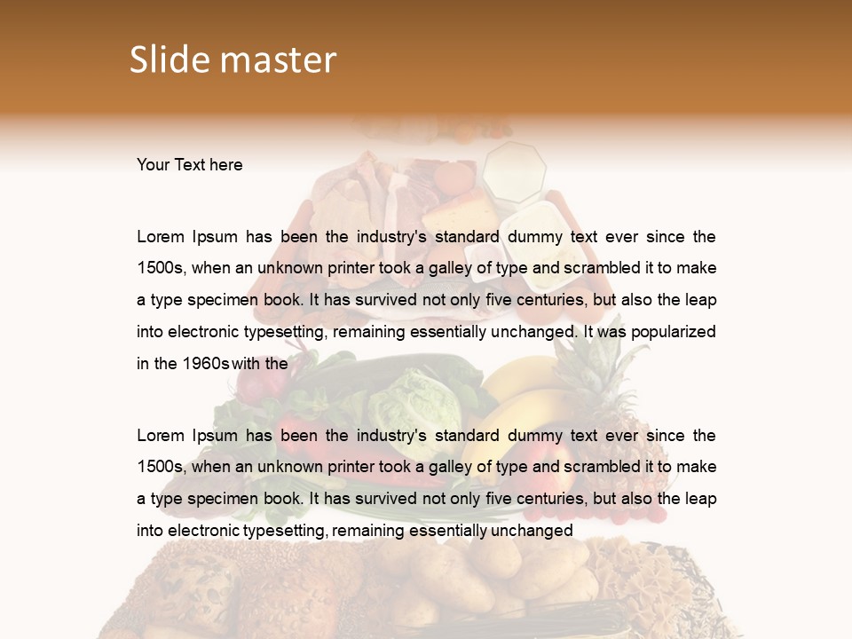 Food Pyramid Isolated On White Background PowerPoint Template