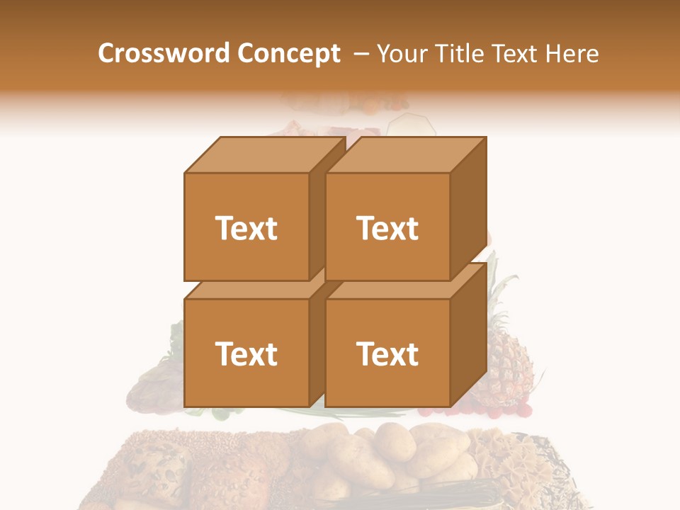 Food Pyramid Isolated On White Background PowerPoint Template