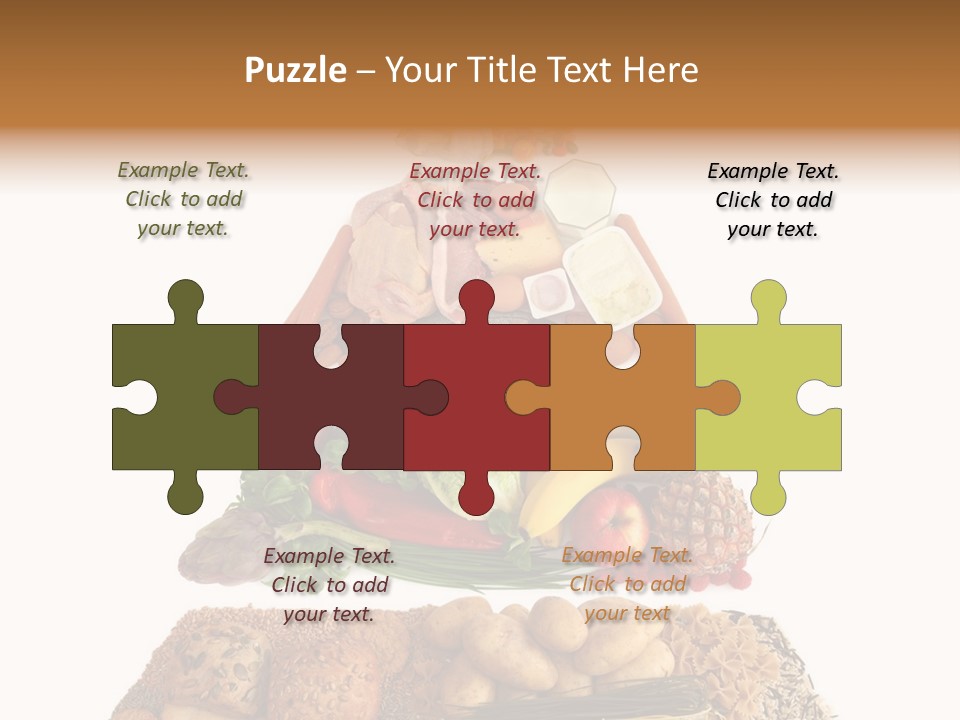 Food Pyramid Isolated On White Background PowerPoint Template