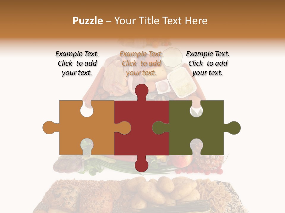 Food Pyramid Isolated On White Background PowerPoint Template