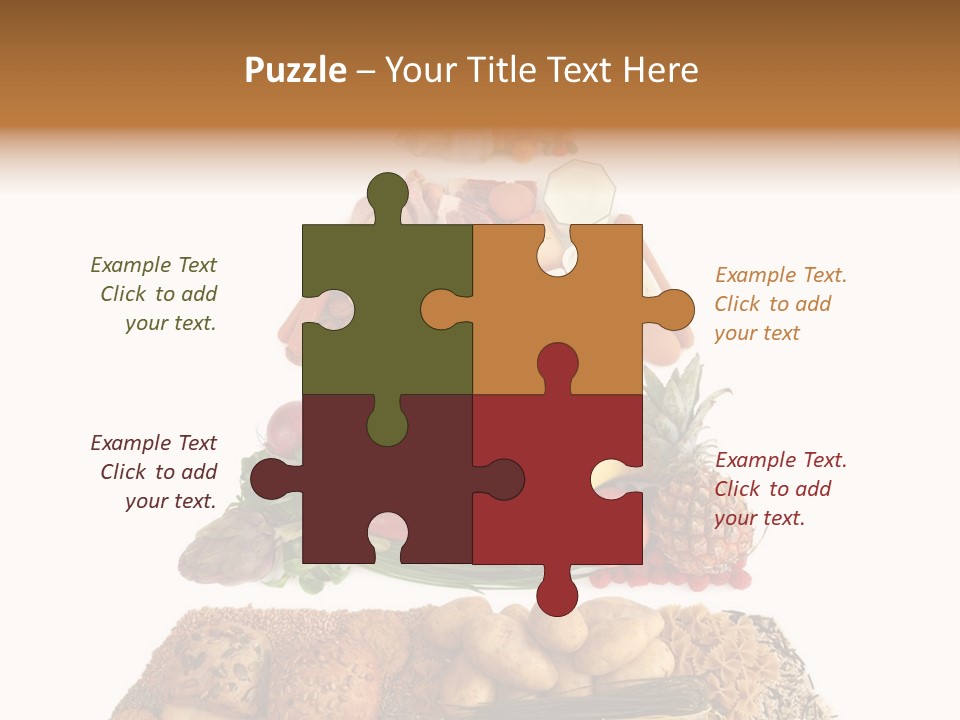 Food Pyramid Isolated On White Background PowerPoint Template