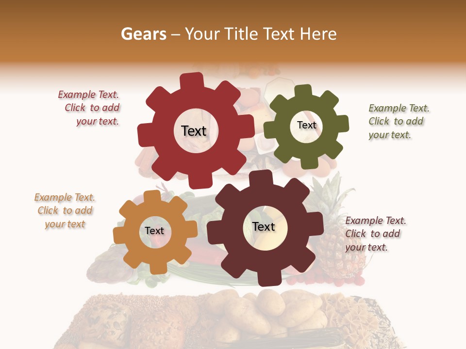 Food Pyramid Isolated On White Background PowerPoint Template