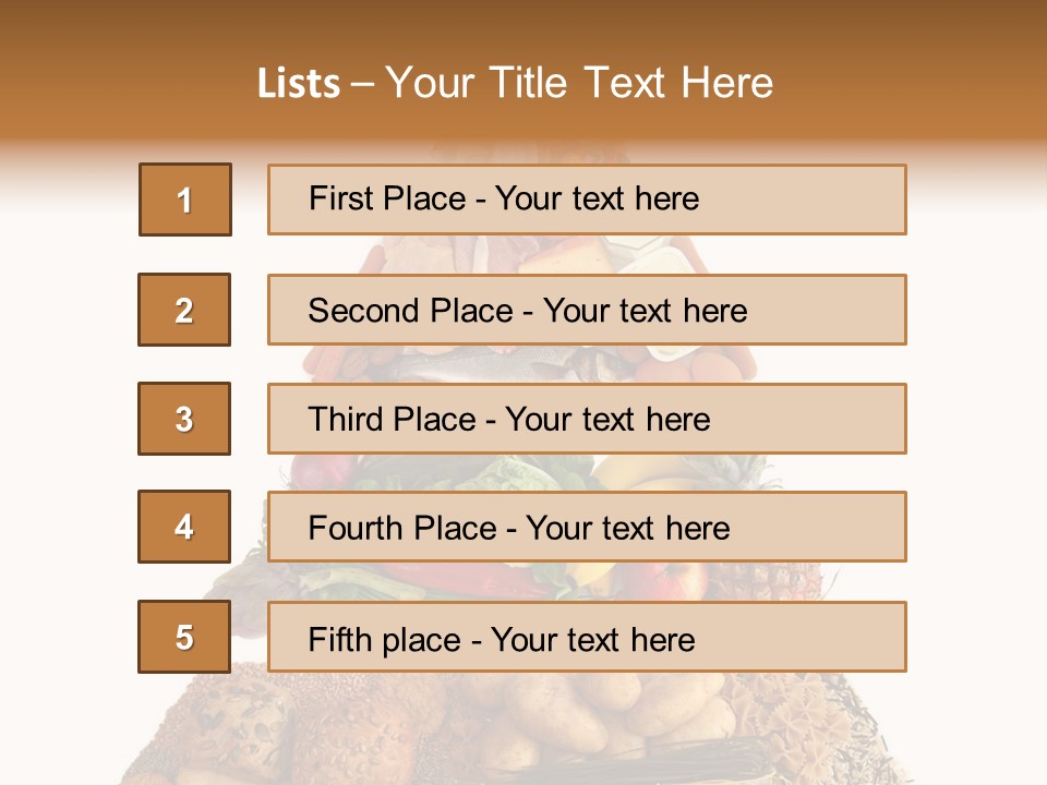 Food Pyramid Isolated On White Background PowerPoint Template