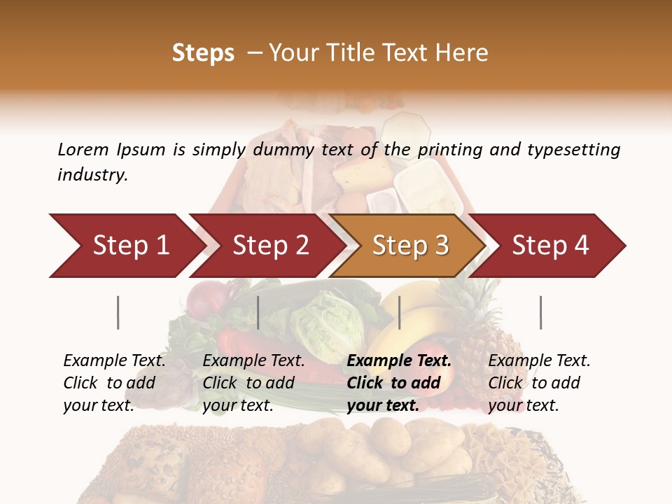 Food Pyramid Isolated On White Background PowerPoint Template