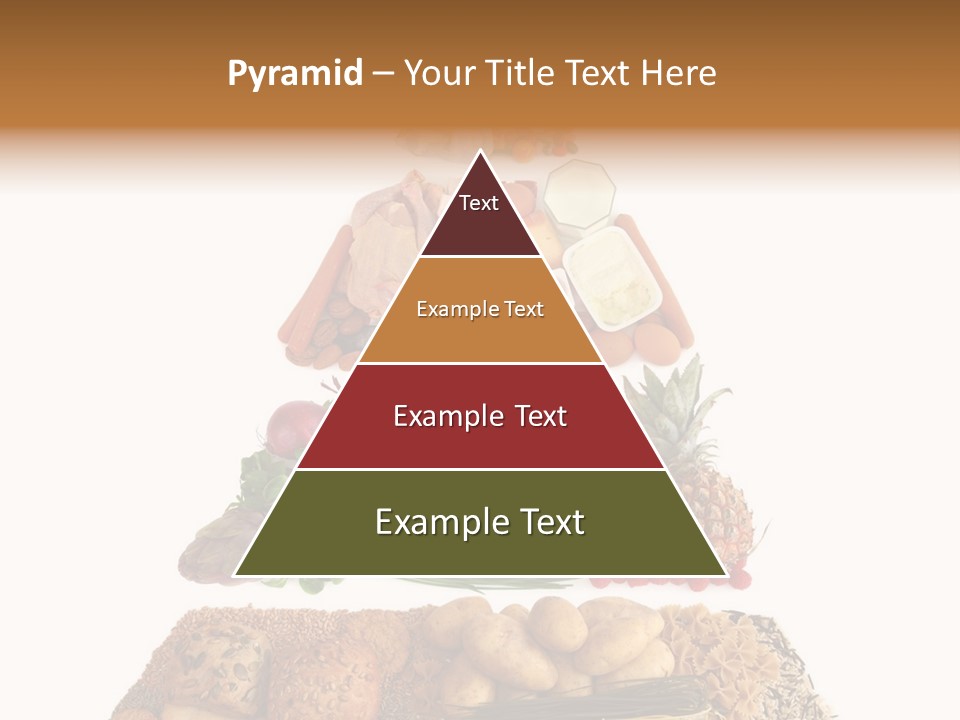 Food Pyramid Isolated On White Background PowerPoint Template