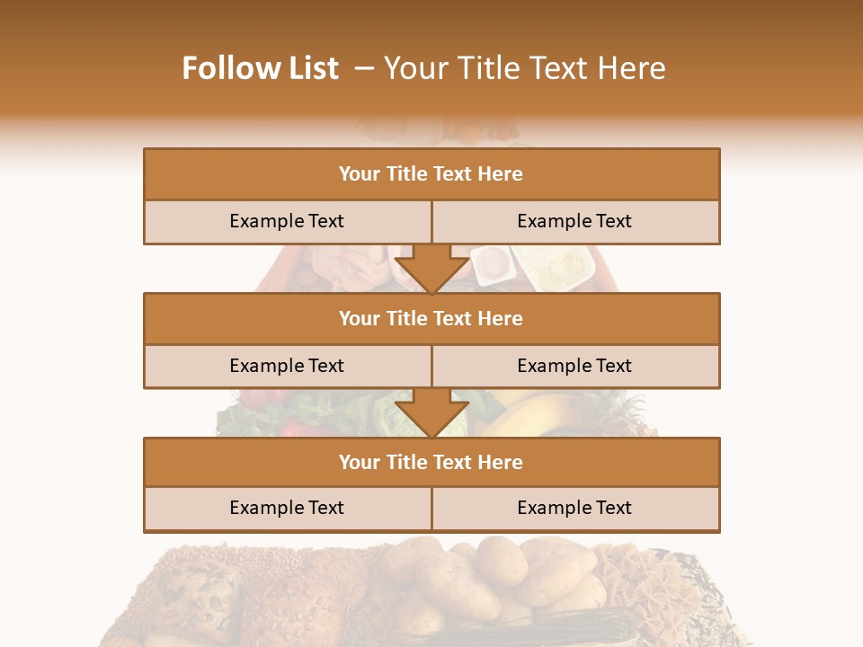 Food Pyramid Isolated On White Background PowerPoint Template