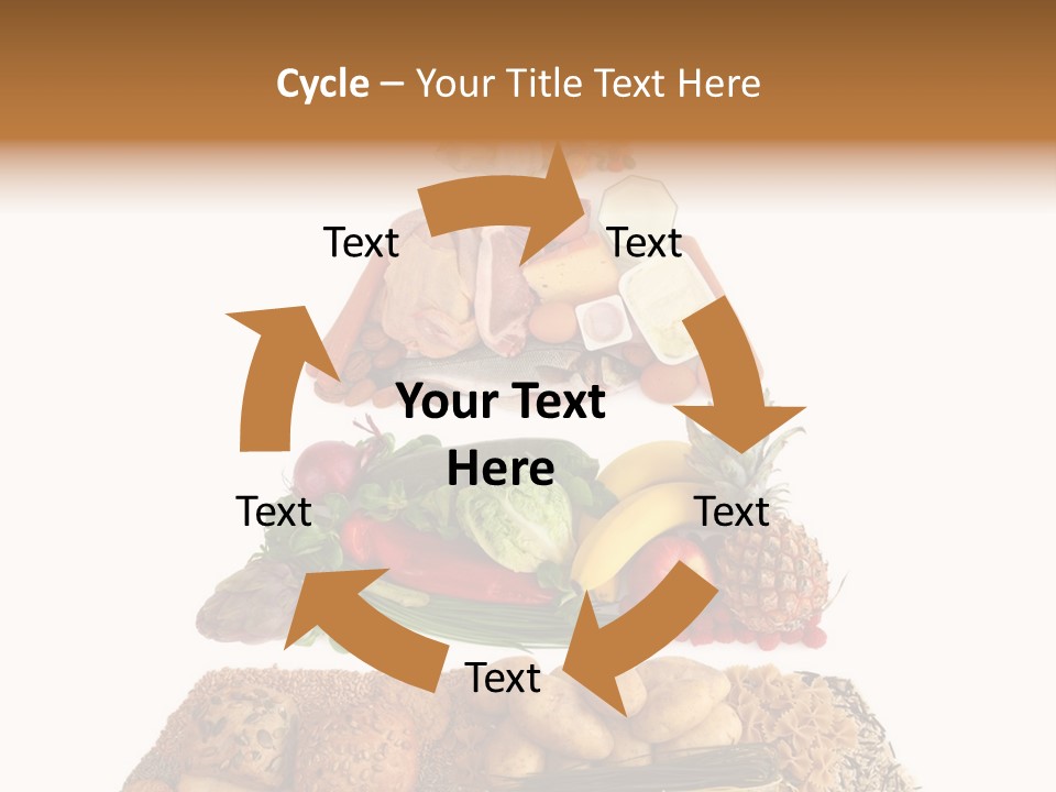 Food Pyramid Isolated On White Background PowerPoint Template