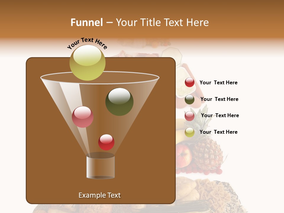 Food Pyramid Isolated On White Background PowerPoint Template