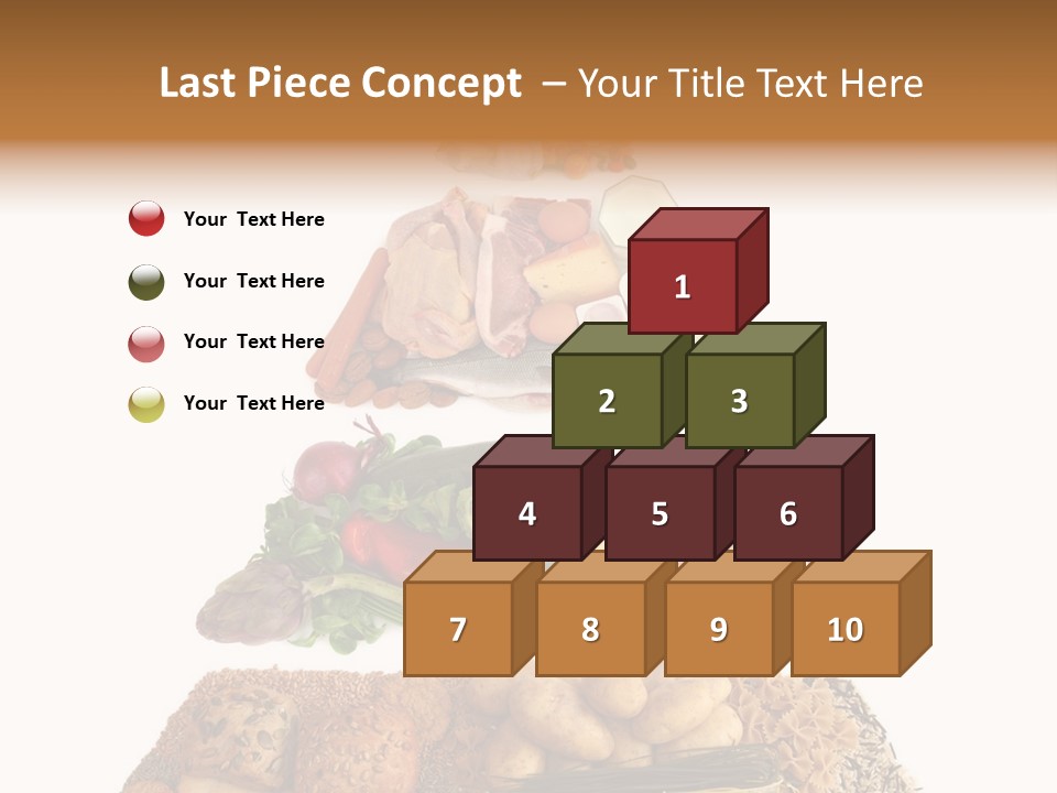 Food Pyramid Isolated On White Background PowerPoint Template