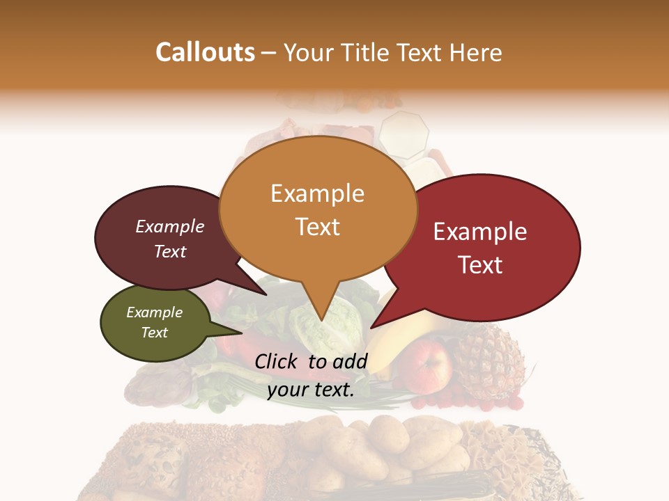 Food Pyramid Isolated On White Background PowerPoint Template