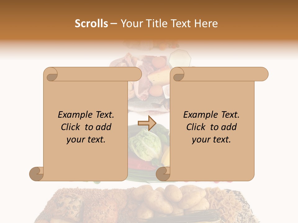 Food Pyramid Isolated On White Background PowerPoint Template