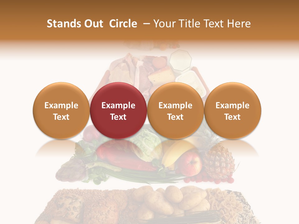 Food Pyramid Isolated On White Background PowerPoint Template