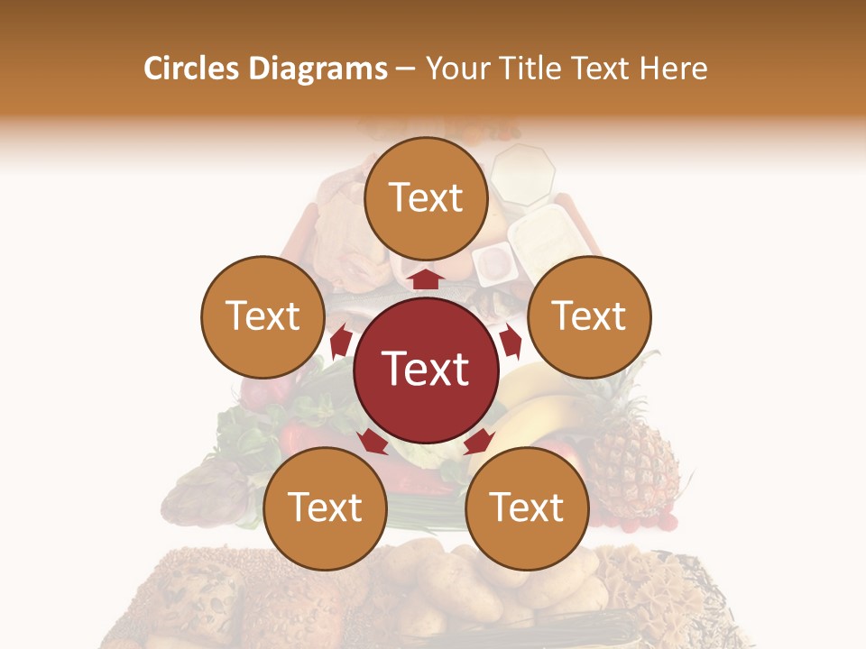 Food Pyramid Isolated On White Background PowerPoint Template