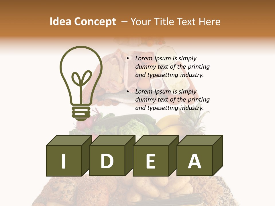 Food Pyramid Isolated On White Background PowerPoint Template