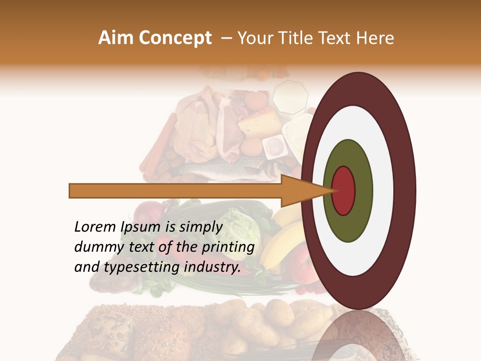 Food Pyramid Isolated On White Background PowerPoint Template