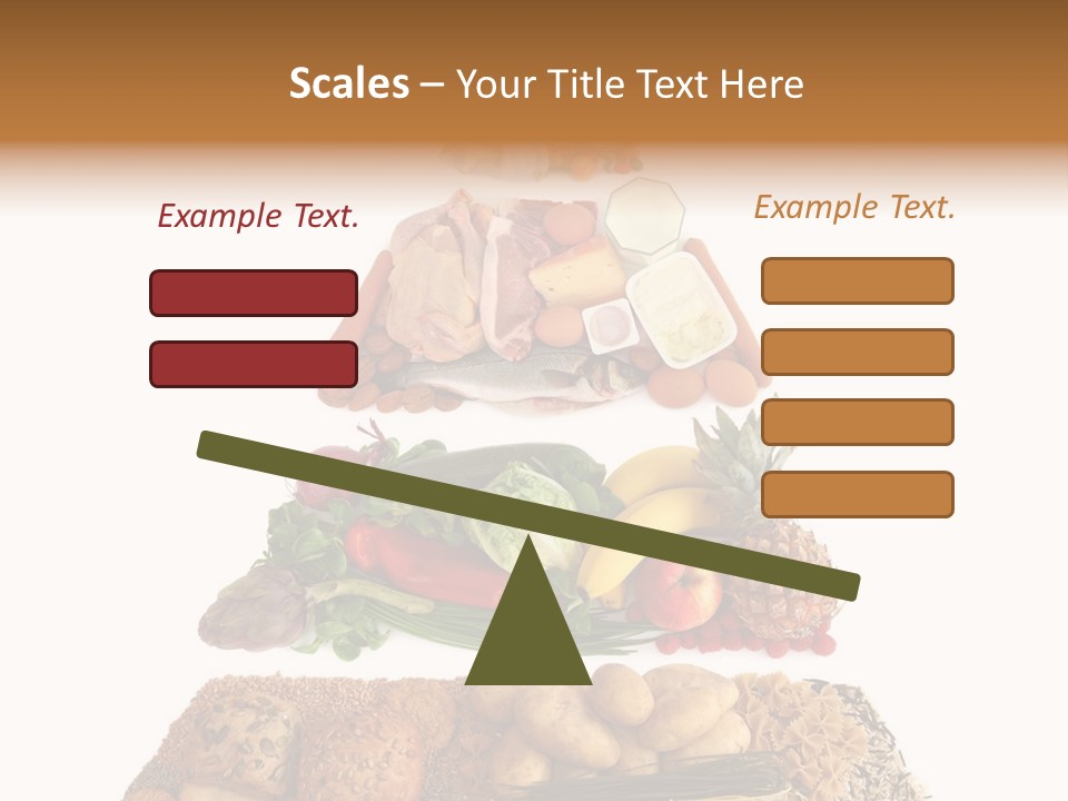 Food Pyramid Isolated On White Background PowerPoint Template