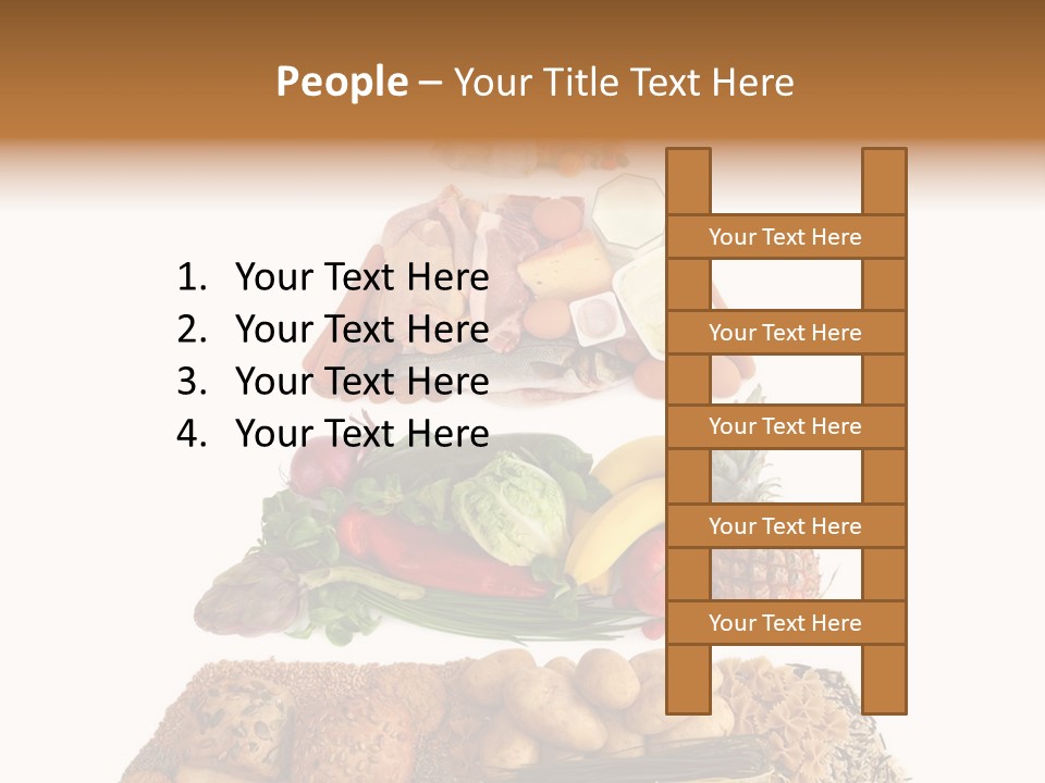 Food Pyramid Isolated On White Background PowerPoint Template