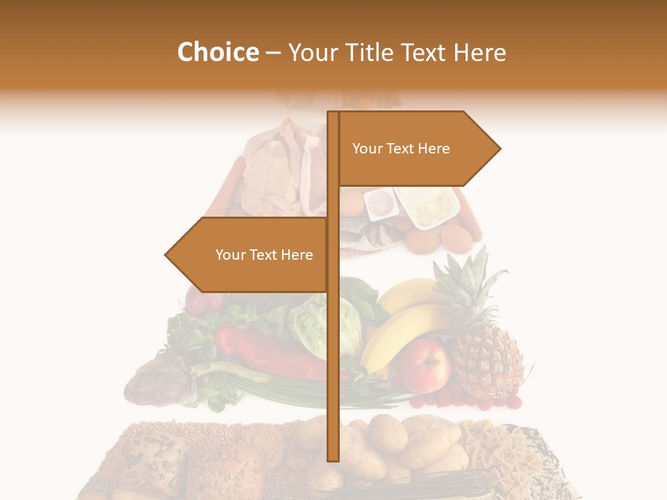 Food Pyramid Isolated On White Background PowerPoint Template