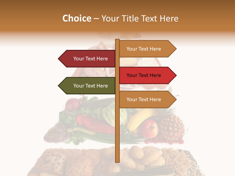 Food Pyramid Isolated On White Background PowerPoint Template