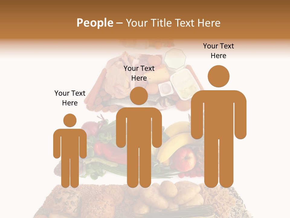 Food Pyramid Isolated On White Background PowerPoint Template