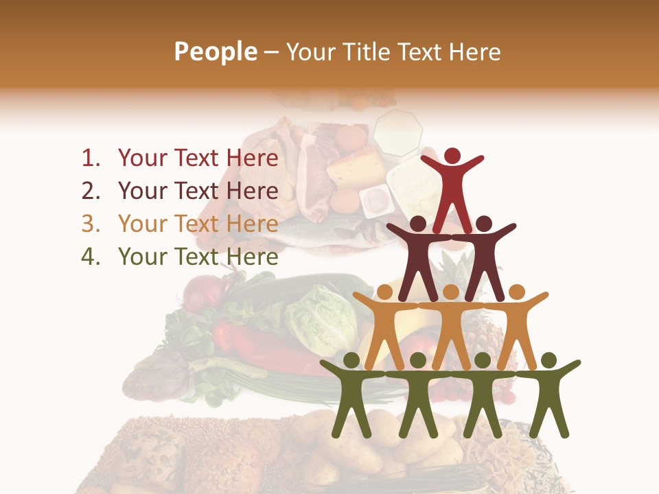 Food Pyramid Isolated On White Background PowerPoint Template