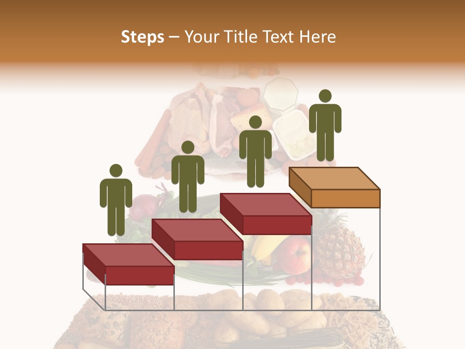 Food Pyramid Isolated On White Background PowerPoint Template