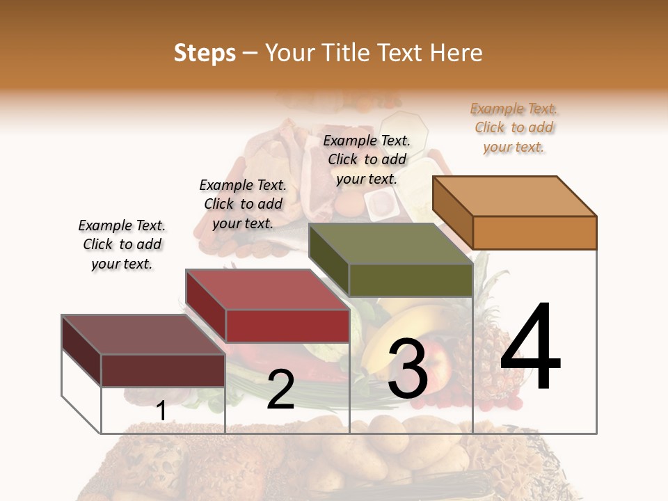 Food Pyramid Isolated On White Background PowerPoint Template