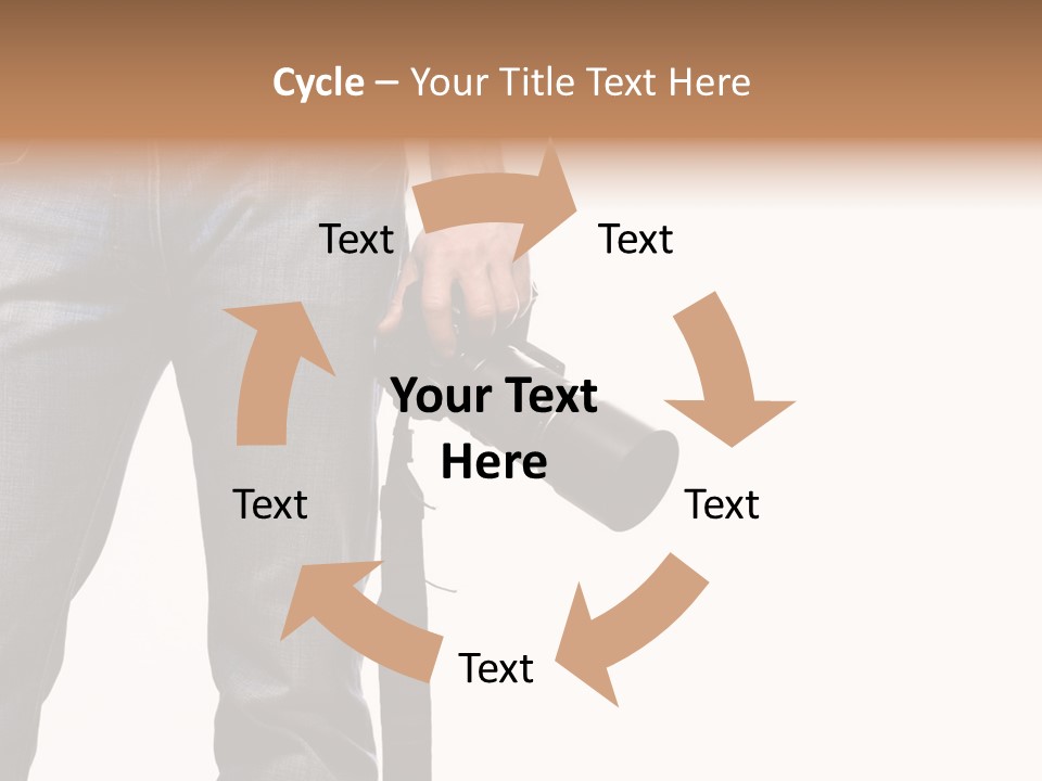 Detail Of Photographer Isolated On White Background PowerPoint Template