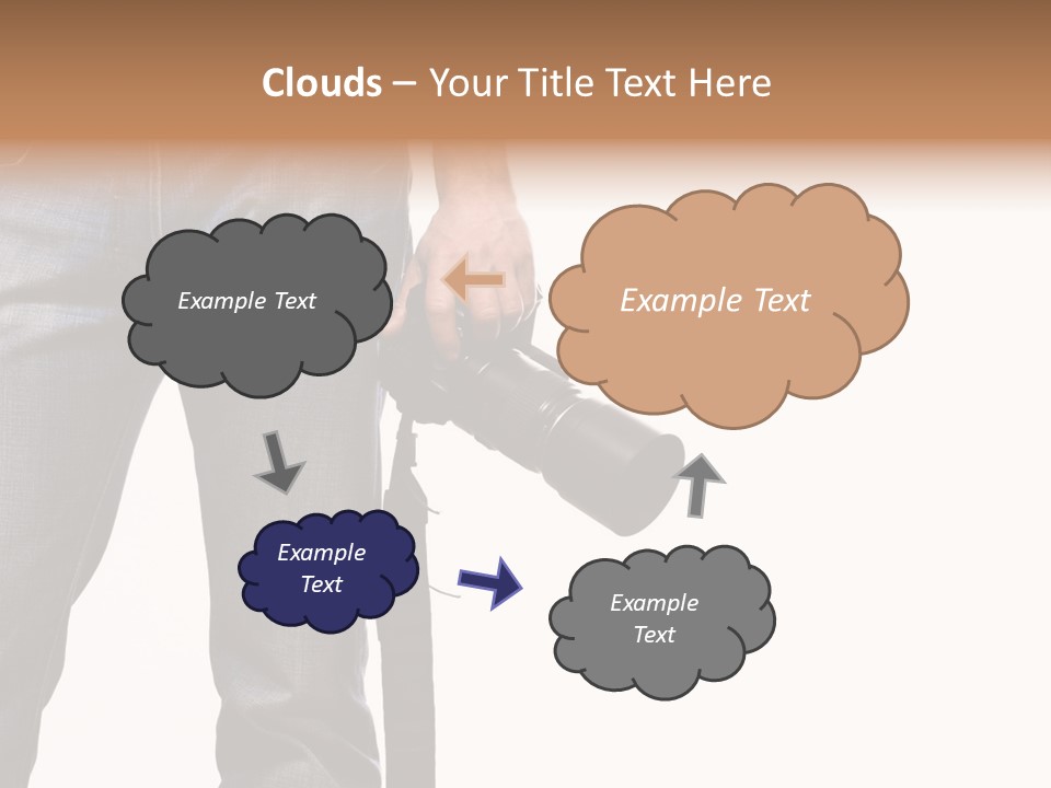 Detail Of Photographer Isolated On White Background PowerPoint Template