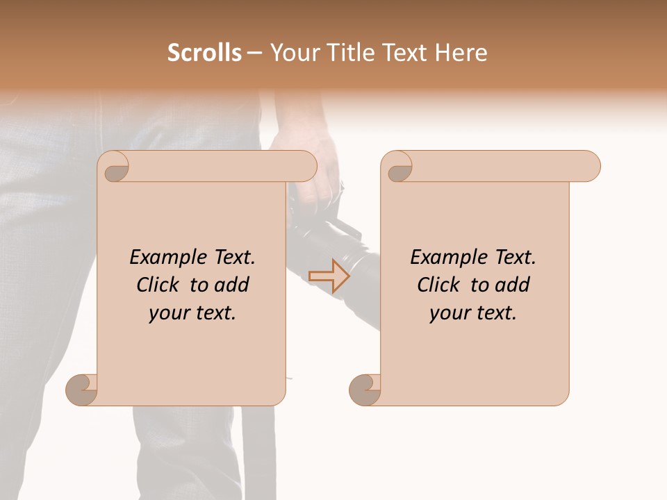 Detail Of Photographer Isolated On White Background PowerPoint Template