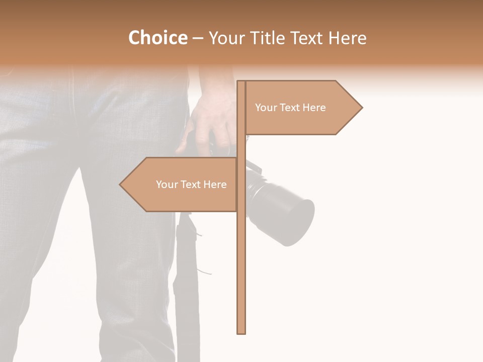 Detail Of Photographer Isolated On White Background PowerPoint Template