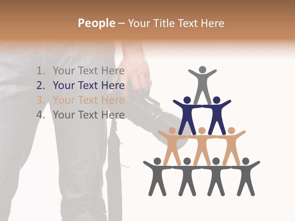 Detail Of Photographer Isolated On White Background PowerPoint Template